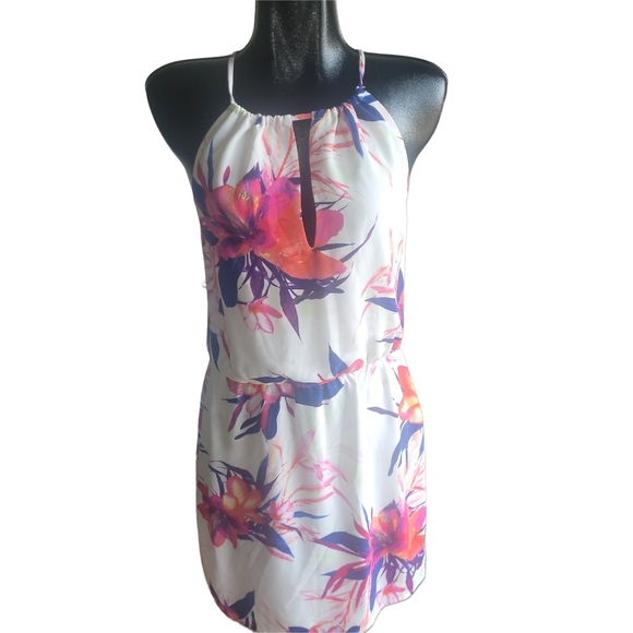 Dynamite Floral Halter Dress XS - Picture 1 of 6